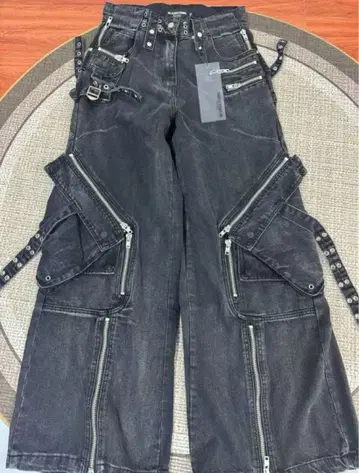 NO/FAITH STUDIOS 카고 데님 블랙 사이즈 S