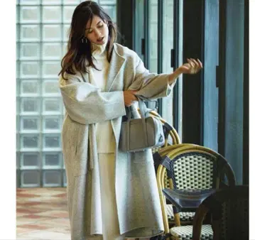 드로어 노카라 코트 36 잡지 게재