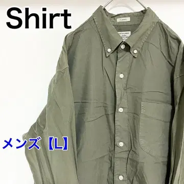 YBE39 [US 수입 ] 긴팔 셔츠 [남성용 L ] 짙은 모스그린