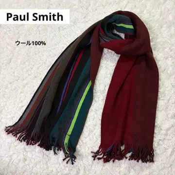 폴스미스 PaulSmith 머플러 리버서블 울 100 자수 로고