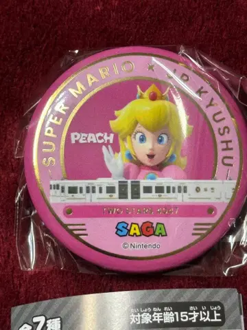 슈퍼 마리오 JR 규슈 콜라보 캔뱃지 피치 사가