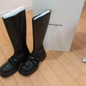 merry jenny 크로스 프릴 롱 부츠 블랙 L