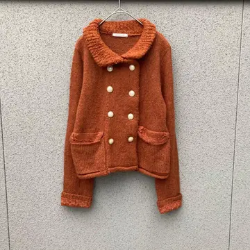 3004 [엑시즈팜] M 더블 버튼 니트 자켓 포켓