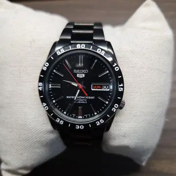 SEIKO 5 자동 시계 블랙 검은 번개