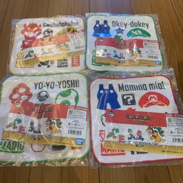 슈퍼 마리오 1번 복권 미니 타월 4개 세트