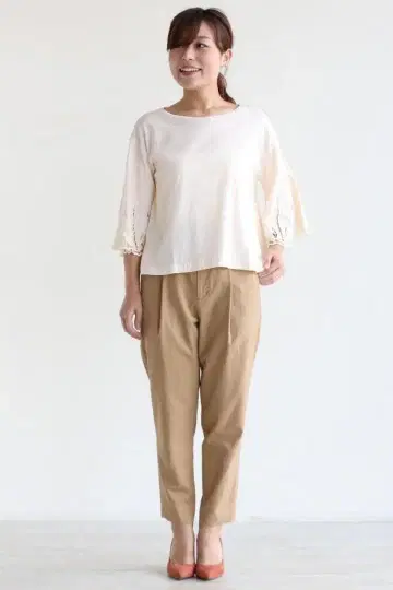 맥피 테이퍼드 팬츠 치노 팬츠 슬랙스 베이지 코튼 36