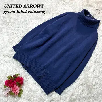 유나이티드 애로우즈 터틀넥 니트 네이비 계열 긴팔 캐주얼 무지