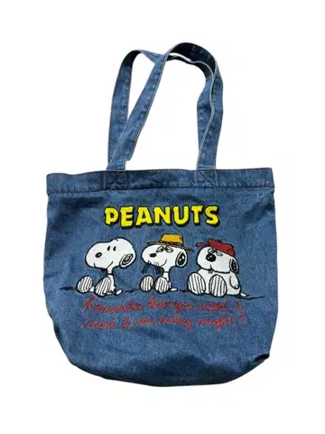 PEANUTS 데님 토트백 마더스 백