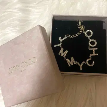 [컨디션 최상] JIMMY CHOO 골드 로고 팔찌