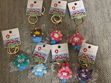 산리오 미야쿠미야쿠 파스텔 컬러 키링 컴플리트 7종