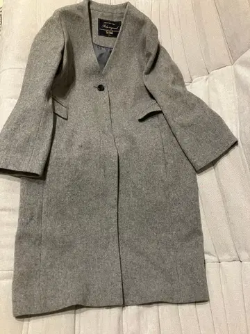 새상품급 SLOBE 울100% 그레이 롱 코트