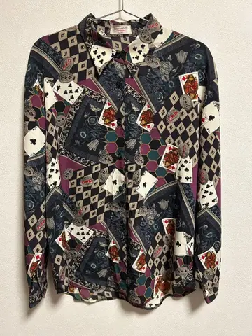 구제 의류 패턴 셔츠 디자인 셔츠 긴팔