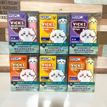 VICKS 메디케이티드 드롭스 비익스 치이카와 (먼작귀) 6세트 컴프