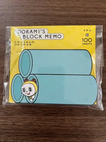 도라에몽 후지코 F. 후지오 뮤지엄 한정판 도라미짱 블록 메모 도칸 블루