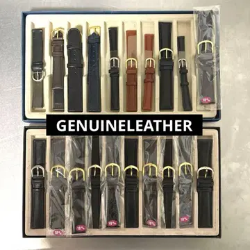 [ 미사용 ] 남성용 여성용 가죽 벨트 세트 18mm 빈티지 레트로