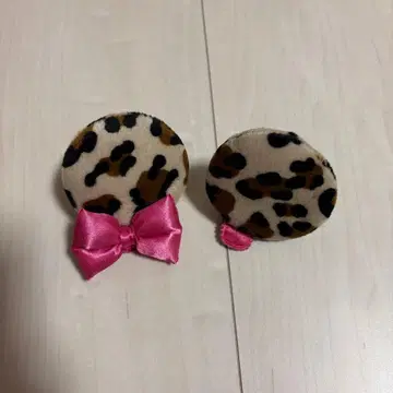 디즈니 레오파드 무늬 헤어핀