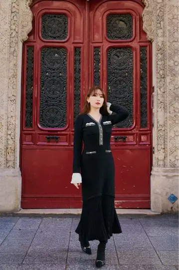 Herlipto Isaline Long Knit Dress