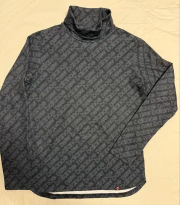 뉴발란스골프 올 패턴 터틀넥 셔츠 블랙 남성용 6사이즈