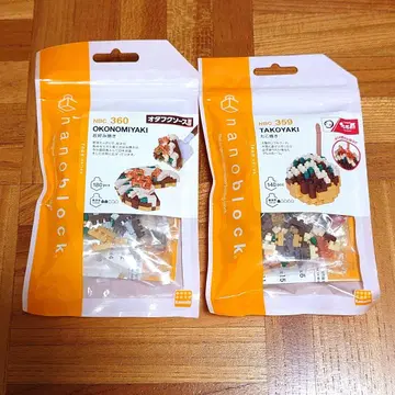 나노블록 오코노미야키 타코야키 2세트 오타후쿠 소스 타코마사