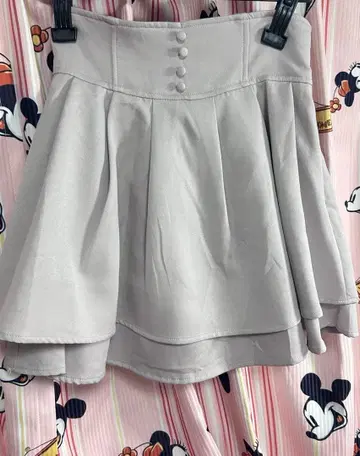 evelyn 더블 플레어 스커트 핑크