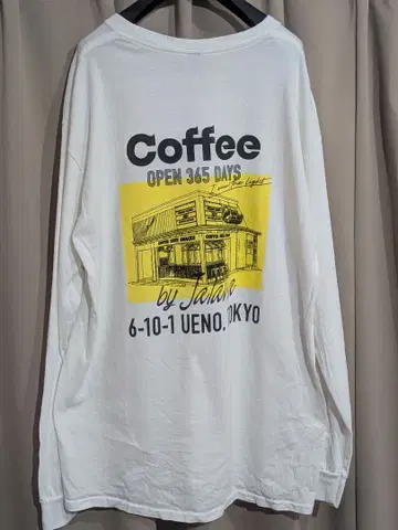 우에노 레저 클럽 CBJ JALANA COFFEE 롱T L 화이트