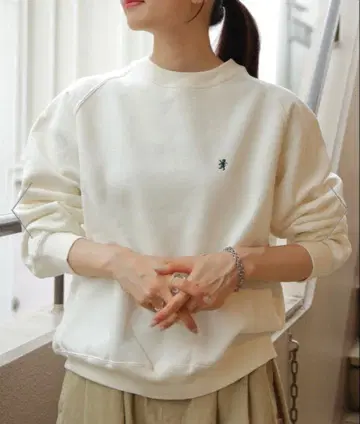 짐플렉스 맨투맨 내추럴 아이보리 화이트