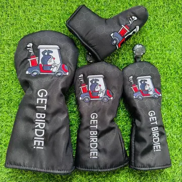 새상품 4세트 도라에몽 골프클럽 헤드커버 1+FW+UT+PT 블랙