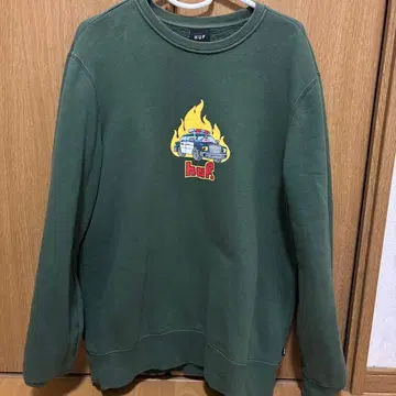 HUF 프레임 자수 크루넥 맨투맨