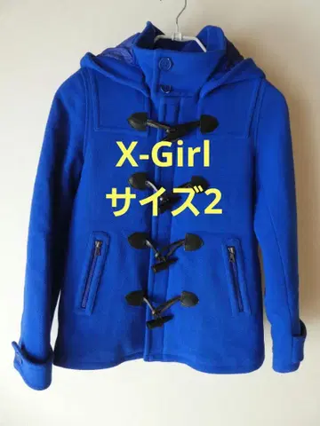 X-Girl 더플 코트 숏 기장 사이즈 2 (M 사이즈 상당) 파랑