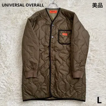 UNIVERSAL OVERALL 퀼팅 노카라 코트 L 롱