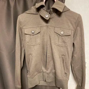 CECIL McBEE 후드 부착 베이지 후드티