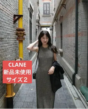 CLANE 백 쉬어 맥시 원피스