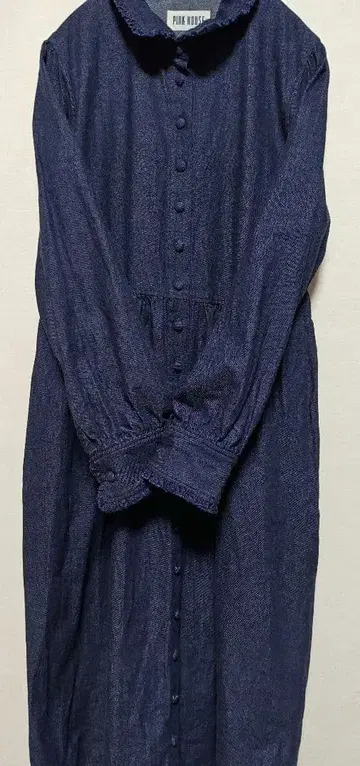 핑크하우스 데님 원피스 네이비 계열