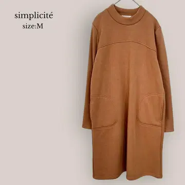 심플시테 simplicite 속기모 맨투맨 원피스 무릎 기장 크루넥