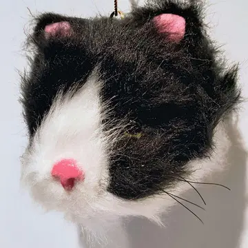 하치와레 고양이 아트 인형 키링 동그란 눈