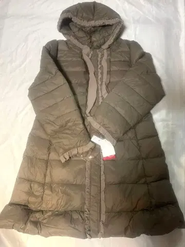 미사용 앤드러브 컴팩트 다운 코트 롱 모카