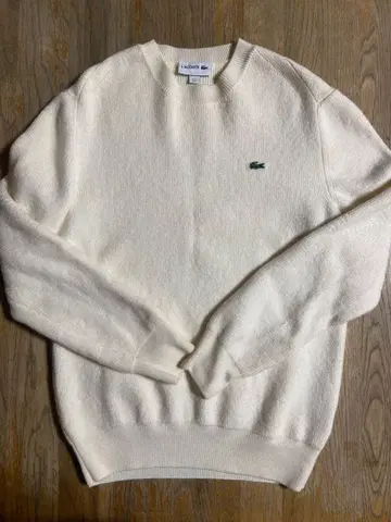 Lacoste 화이트 크루넥 스웨터 M
