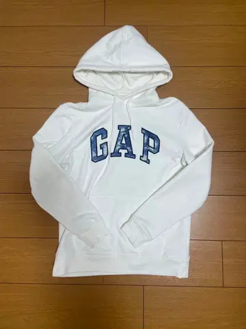 GAP 화이트 후드 부착 후드티 XS