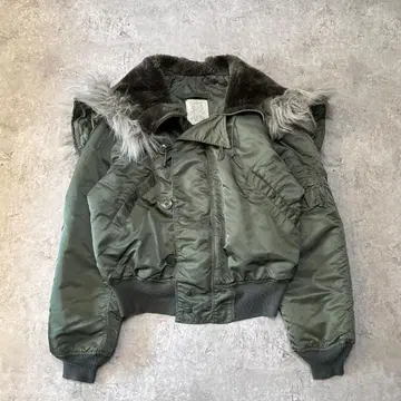 USA 80s ALPHA 알파 N-2B 플라이트 자켓 L 카키