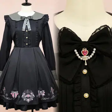 Magical Ribbon 원피스 + 브로치 세트