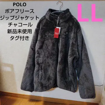 POLO [택 포함 미사용 새상품] 보아 플리스 지퍼 자켓 차콜 LL