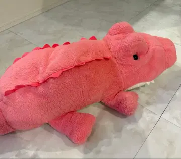 커다란! 악어 복슬복슬 봉제 인형 100cm 핑크