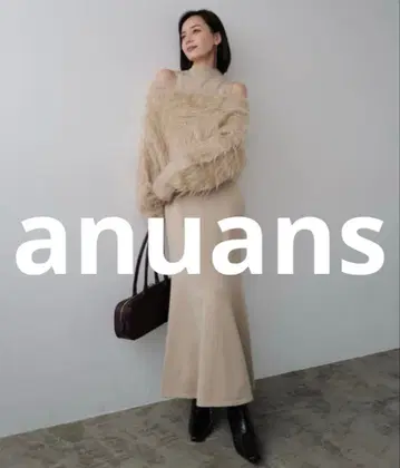 anuans 콤비 원피스 MEDIUM 베이지 여성용