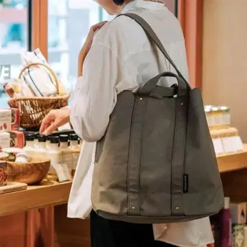 새상품급 딘앤델루카 수량 한정 코튼 토트백 카키 L