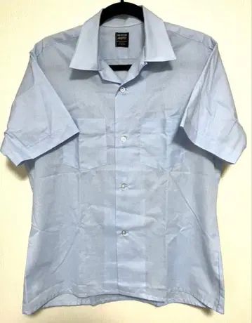 VAN HEUSEN 60s 70s 오픈 카라 셔츠 스카이블루 블루 파랑