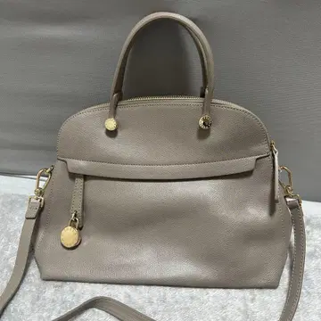 훌라 가죽 숄더백 그레이