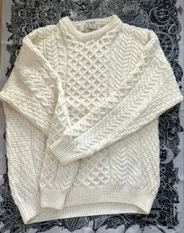 INVERALLAN 인버아란 아란 니트 크루넥 아이보리