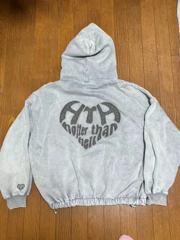 HTH Hotter Than Hell 그레이 후드티
