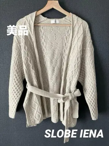 [ 새상품급 ] SLOBE IENA 케이블 니트 가디건 그레이