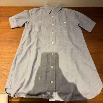 BEAMS BOY 그레이 셔츠 원피스 반팔